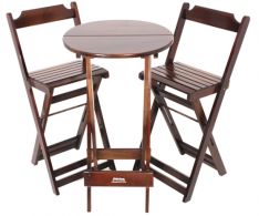 MESA BISTRÔ DOBRAVEL DE MADEIRA IMBUIA (TABACO) MADESIL MOD: CDBI - Código 1823 MESA BISTRÔ DOBRAVEL DE MADEIRA IMBUIA (TABACO) MADESIL MOD: CDBI - Código 1823