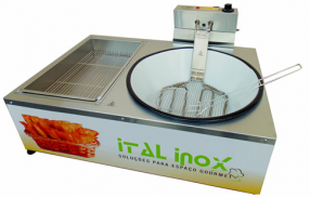 TACHO DE FRITURA ELÉTRICO PASTELEIRO ÓLEO 7 LITROS ITAL INOX - MOD: FPMI 7 - Código 2579 TACHO DE FRITURA ELÉTRICO PASTELEIRO ÓLEO 7 LITROS ITAL INOX - MOD: FPMI 7 - Código 2579