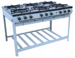 FOGÃO BRAVO 6 BOCAS 3 DUPLAS BAIXA PRESSÃO SEM FORNO VENÂNCIO - MOD: BR6B - Código 792 FOGÃO BRAVO 6 BOCAS 3 DUPLAS BAIXA PRESSÃO SEM FORNO VENÂNCIO - MOD: BR6B - Código 792