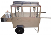 CARRINHO DE PIPOCA INOX COM 3 DIVISÓRIAS R2 - MOD: 67412